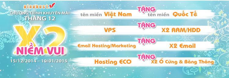 khuyen mai thang 12 tai vinahost
