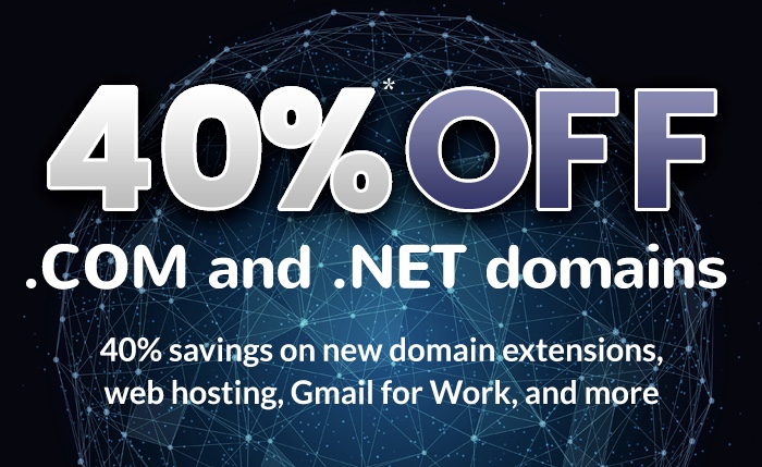 Coupon Domain.com 40